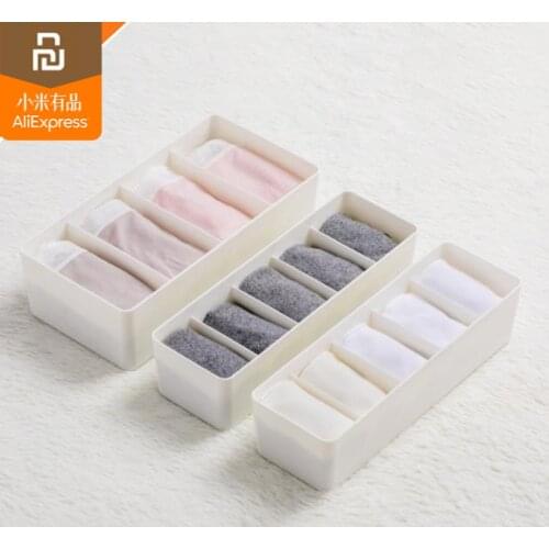 Original youpin mijia compartment storage box socks underwear storage box office supplies cosmetics box smart home