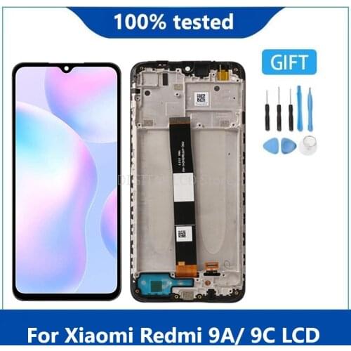 Original for Xiaomi Redmi 9A LCD Display Screen Touch Digitizer Assembly LCD Display for Xiaomi Redmi 9C LCD With Frame