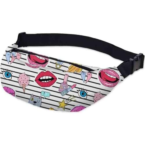 BU STORE Fashion Fanny Pack For Women Men Waist Bag Colorful Unisex Waistbag Belt Bag Mobile Phone Zipper Pouch Packs Belt