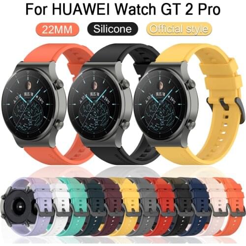 22mm Sport Silicone Band for Huawei Watch GT GT 2 46mm Wrist Strap Bracelet For huawei gt 2 pro 2e/ Amazfit GTR 47mm/Huami GTR 2