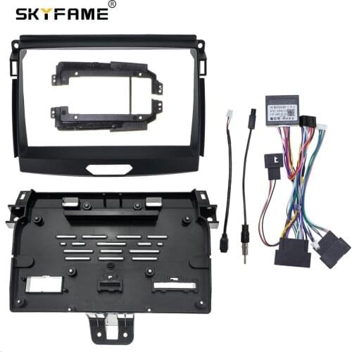 SKYFAME Car frame cable For Ford RANGER EDGE Everest Pickup 2014 2015 2016 2017 2018 Big Screen Audio Dash Panel Frame