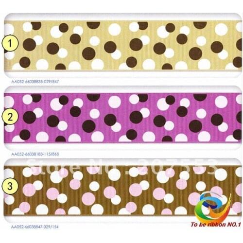 Brand New 1-1/2" Special Dots Grosgrain Ribbon WY-067-2 ~ 2 color Semicircle Free Shipping