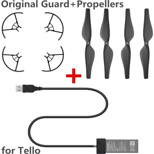 Tello Original Propeller Guard,4 Pairs set tello Propellers 3044P Quick-Release Propeller,FOR DJI tello Charging Cable USB Cable