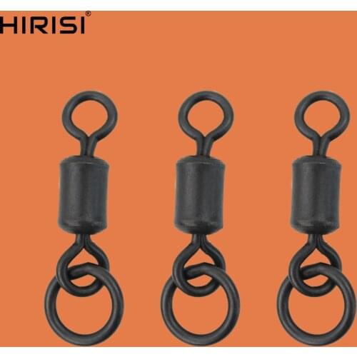 Terminal tackle carp fishing long body rolling swivel with solid ring 4# UK size 10# Chinese fishing tackle