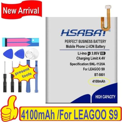 Top Brand 100% New 4100mAh BT-5801 Battery for LEAGOO S9 Batteries + free gfit