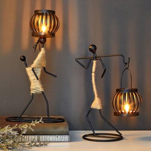 Vintage Metal Candlestick Home Decoration Handmade Candle Holder Candlestick Decor Miniature Home Decor Art Gifts