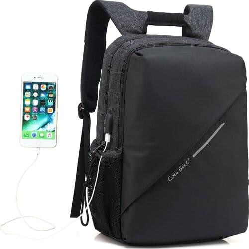 High quality mens Nylon waterproof and scratch proof computer bag business computer backpack multifunctional USB student bag