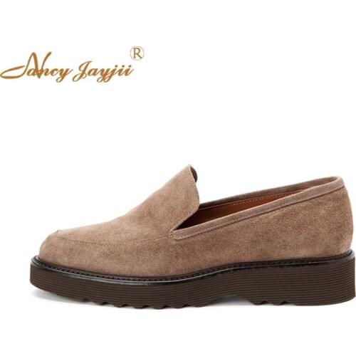 Women Ladies Flats Adult Female Shoes Flock Slip-On Round Toe Spring/Autumn Flat With Fashion Leisure Elegant Mature Basic 2019