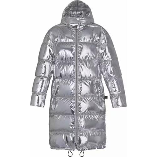 2018 Women autumn and winter hot style silver cotton-padded long thick warm down hat jacket female down coats cotton clothes