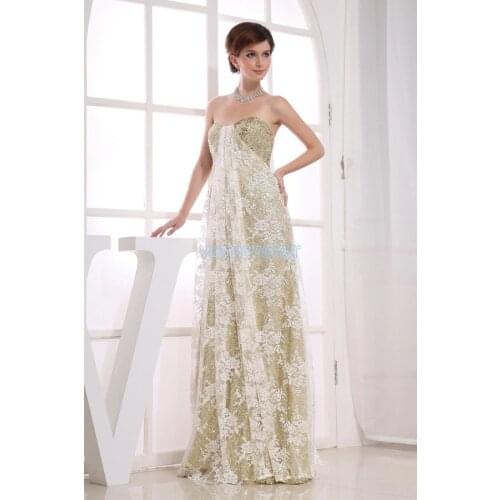 Free shipping vestido de festa 2018 hot sexy sweetheart lace gold sequined Floor-Length long party prom gown bridesmaid dresses