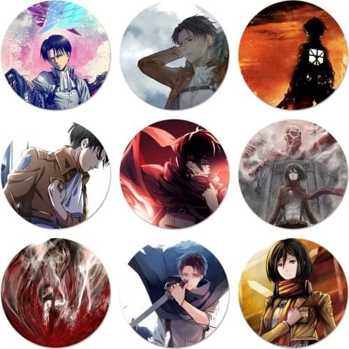 Shingeki No Kyojin Arrack No Titan Icons Pins Badge Decoration Brooches Metal Badges For Backpack Decoration