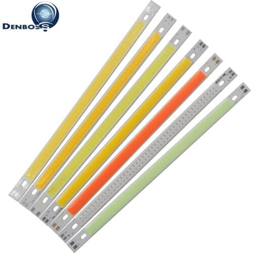 10PCS 200mm 10mm dc 12V cob led Strip Bar Light 10W Warm Nature White Blue Red Green Yellow FLIP Chip for auto light diy