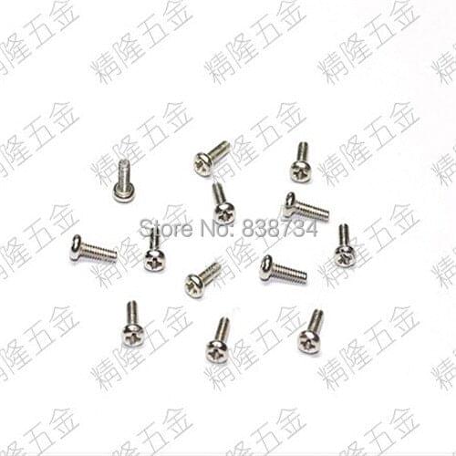 100pcs M2*6 steel with nickel plated phillip round head laptop screw portable computer screw