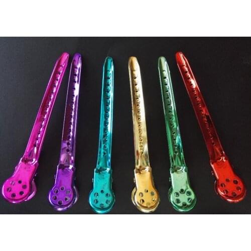 12pcs/lot Japanese quality hairdressing clamps colorful steel clips for professional salon use section clips