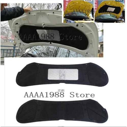2014 2015 2016 for Hyundai Solaris Verna Heat Sound Insulation Cotton Front Hood Engine Firewall Mat Pad Cover Noise Deadener