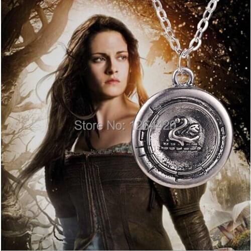 Wholesale 24PCS/LOT Snow White Once Upon A Time Emma Swan Talisman Pendant Necklace Antique Silver