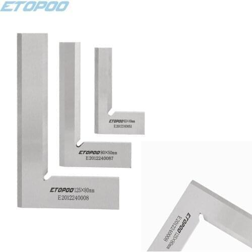 63x40 80x50 125x80 Precision Knife Edge Square Ruler 90 Degree Right Angle Ruler Engineer MeasuringTool