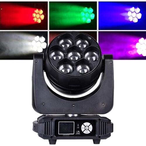 7X40W Bee Eyes RGBW 4in1 LED Moving Head Light DMX Bee Eyes Zoom wash Beam Effect Stage Lighting For Disco Bar DJ party lights