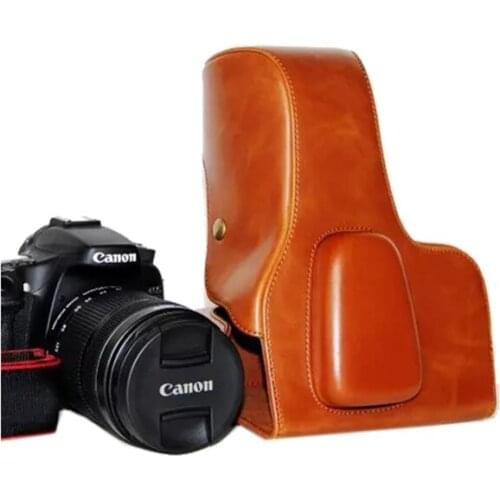 Portable PU Leather camera case bag Cover for Canon EOS 80D 90D 70D 60D 80DII DSLR camera shell protector pouch