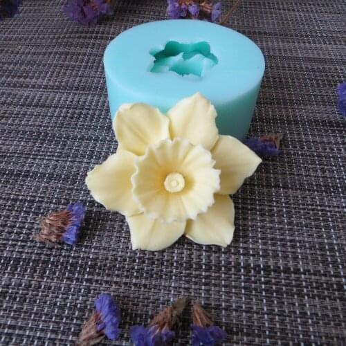 PRZY HC0089 Flowers Silicone Soap Mold 3D Molds Candle Aroma Mould Soap Making Moulds Resin Clay Molds Silica Gel Eco-friendly