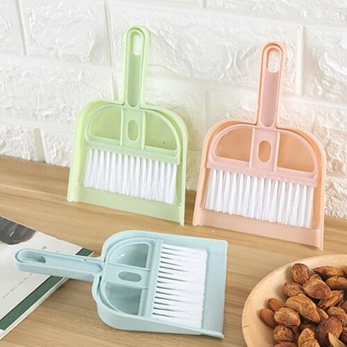 Mini Cleaning Brush Small Broom And Dustpan Set Desktop Garbage Pet Hair Cleaning Shovel Household Desktop Cleaning Supplies