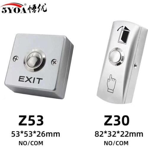 Door Exit Release Button Zinc Alloy Panel GATE Push Switch For Door Access Control System to open door