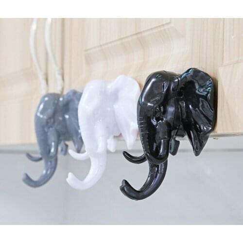 Creative Wall Hanger Elephant Nose Hooks Home Decor Kitchen Bathroom Dedroom Clothes Towel Hook Rack For Home Hotel Wholesale