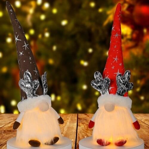 Gnome Doll Faceless Toy Christmas LED Light Xmas Decorations for Home Xmas Navidad Natal New Year Christmas Tree Ornament