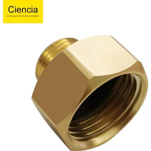 Free Shipping Brass Hose Adapter Connector G1/2'' Male Thread to US3/8'' Female Thread Hex Bushing Adapter Reducer Fitting
