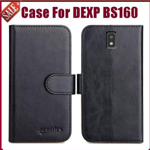 Hot! DEXP BS160 Case 5.99" 6 Colors Flip Soft Leather Phone Wallet Cover For DEXP BS160 Case Stand Function Card Slots
