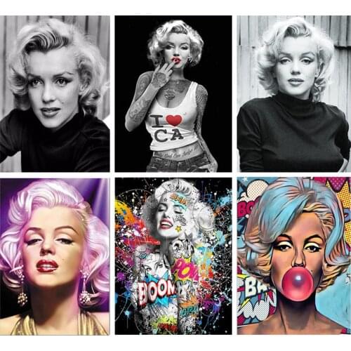 Marilyn Monroe Figure Jewel Cross Stitch Sexy Woman Embroidern Diamond Art Painting Adults Diy Paint Arts And Crafts Kit Gifts