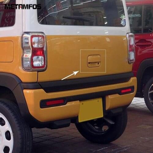 For Suzuki Hustler 2020 2021 2022 Rear Trunk Tail Door Handle Bowl Cover Trim Decoration Frame Sticker Accessories Car Styling