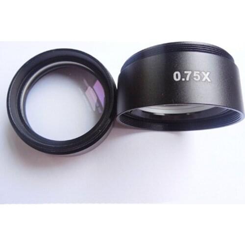 High Quality 0.75X Barlow Lens Auxiliary Objective for Stereo Microscope Free Shipping