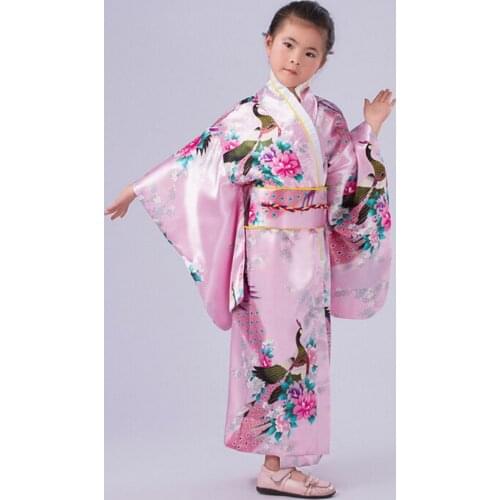 Girl Dress Toddler Kid Baby Girls Outfits Clothes Kimono Robe Japanese Traditional Costume Girls Stage Performance Clothing