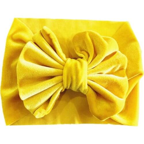 Baby Big Bow Soft Nylon Headbands Newborn Solid Headwear Headdress Nylon Elastic Hair Band Gifts Props