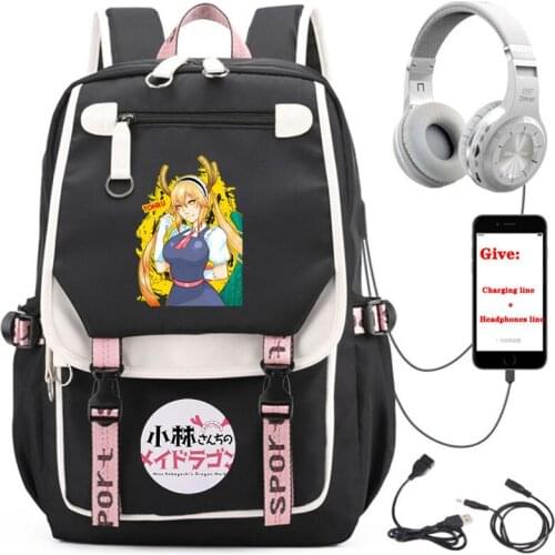 Anime Game logo sora Cartoon backpack Women men Travel Backpack student School book Bag USB Charging teenagers Laptop packsack