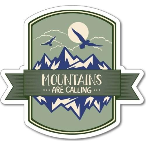 S40855# Self-adhesive Decal Mountains Are Calling Car Sticker Waterproof Auto Decors on Bumper Rear Window