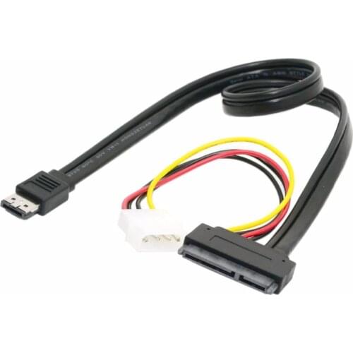 SATA+USB combo DUAL Power ESATA +4pin IDE Power to SATA 22P/ 7+15pin HDD 5V 12V for 3.5" 2.5" Hard Disk Female Cable