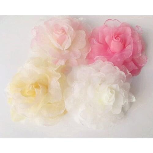 Diy 11 CM Lotus Flower beautiful flowers artificial flower bridal headdress yarn wedding flower decoration