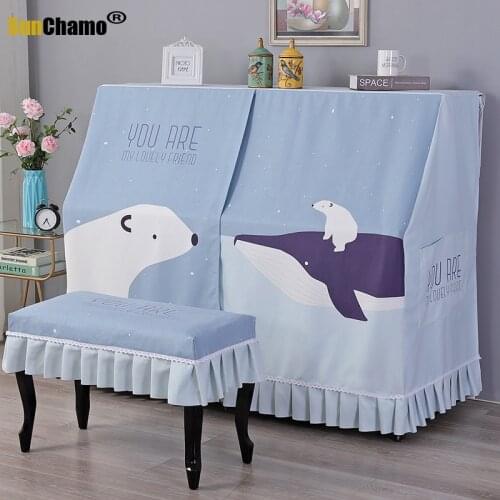 Nordic Piano Towel Cover Towel Piano Printed Fabric Piano Cover Dust Cover Simple Piano Cover Full Cover Half Open