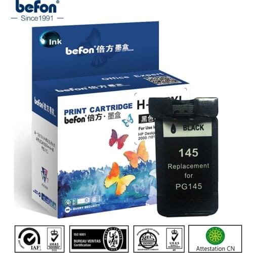 Befon Compatible 145 Black Ink Cartridge Replacement for Canon PG-145 PG145 PG 145 for MG2410 2410 2510 IP2900 2900 Printer