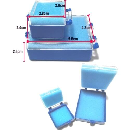 40PCS Dental Lab Packaging Box Plastic Box with Foam Inside For Single Crowns And Bridge Protection Keeping Big Small