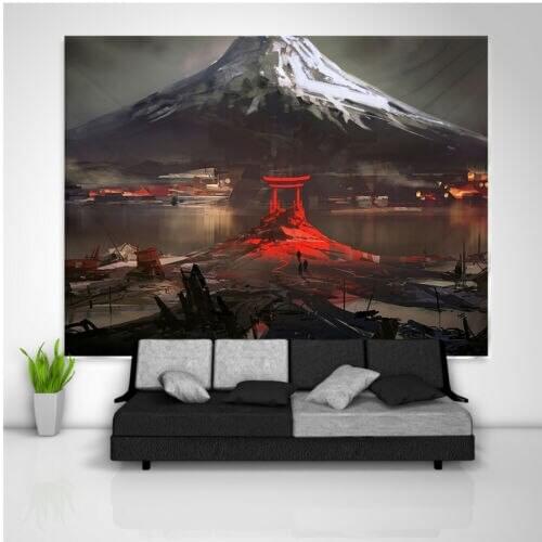 Torii Gate Tapestry Art Wall Hanging Sofa Table Bed Cover Home Decor