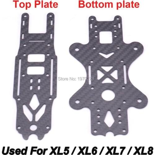 Carbon Fiber 2mm Top Bottom plate Board Upper Lower For V2 XL5 232mm / XL6 283mm / XL7 294mm / XL8 360mm RC FPV Freestyle Frame