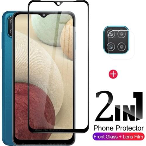 2in1 glass For samsung a12 screen protector For samsung galaxy A12 a 12 tempered glass samsun galaxi a12 2021 phone cover films