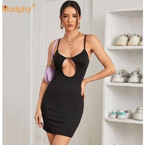 Free Shipping 2021 Summer New Rayon Bandage Dress Womens Black Sexy Hollow Bodycon Mini Dresses Club Evening Party Vestidos
