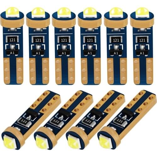 10PCS T5 W1.2W W3W 74 509T Super Bright Cree Chip Car Interior LED Light Canbus Auto Wedge Dashboard Gauge Instrument Lamp Bulb