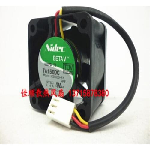 40*40*28 TA150DC C35532-57 12V 0.14A 3pin 1U server version speed double fan