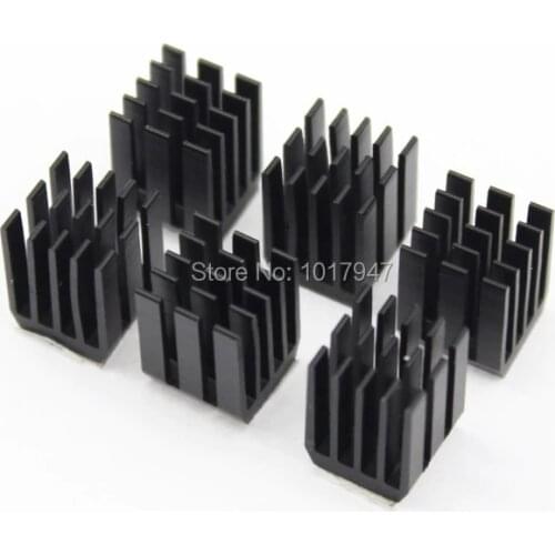 50 Pieces LOT Black 9mm x 9mm x 12mm Chip Radiator Aluminum Heatsink