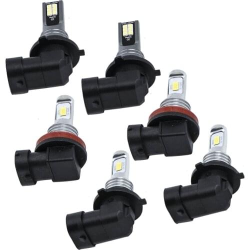 High Low Beam Front LED Headlight + Fog Light Bulbs For Ford F-150 2015-2020